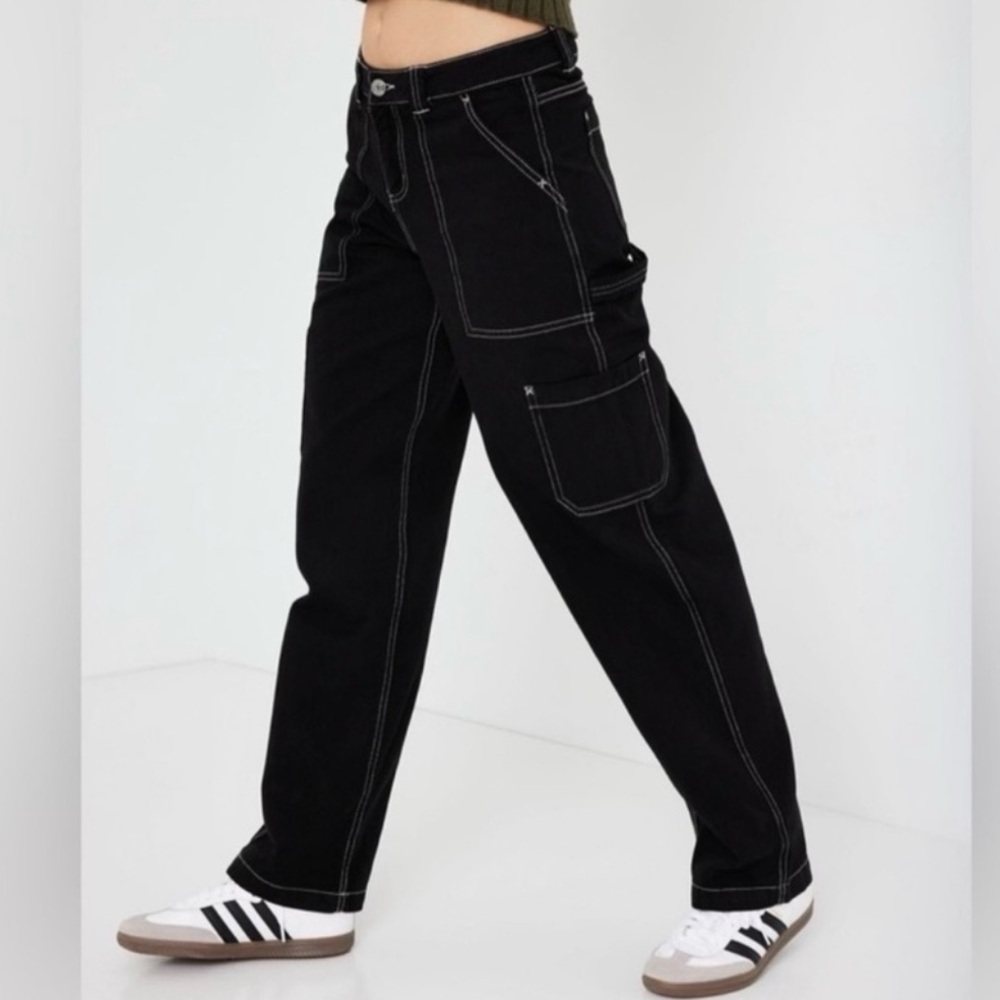 Garage Cargo Black Jeans
